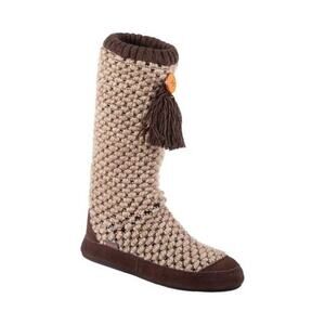 NWT Acorn Women's Acorn Jam Tassel Boot Size Medium pebble acrylic/wool, M